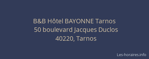B&B H&ocirc;tel BAYONNE Tarnos