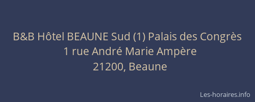 B&B Hôtel BEAUNE Sud (1) Palais des Congrès