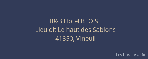 B&B H&ocirc;tel BLOIS