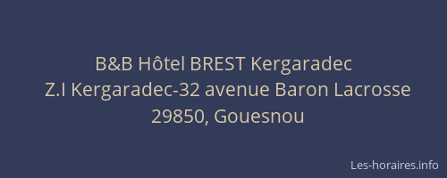 B&B Hôtel BREST Kergaradec