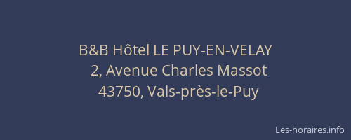 B&B Hôtel LE PUY-EN-VELAY