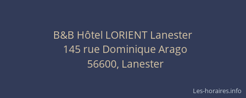 B&B H&ocirc;tel LORIENT Lanester