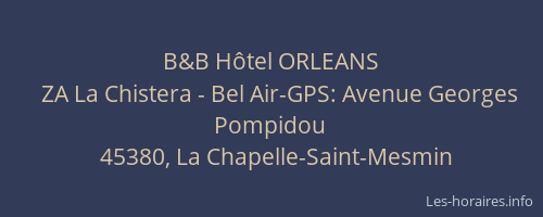 B&B H&ocirc;tel ORLEANS