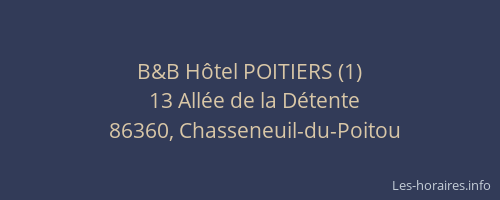 B&B H&ocirc;tel POITIERS (1)