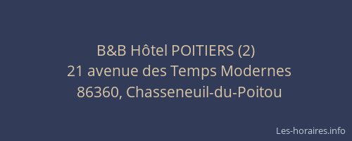 B&B H&ocirc;tel POITIERS (2)