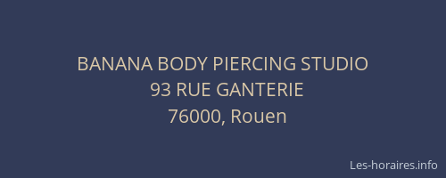 BANANA BODY PIERCING STUDIO