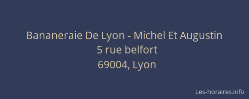 Bananeraie De Lyon - Michel Et Augustin