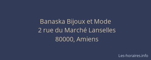 Banaska Bijoux et Mode