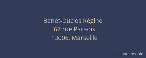 Banet-Duclos Régine