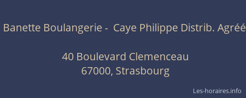 Banette Boulangerie -  Caye Philippe Distrib. Agréé