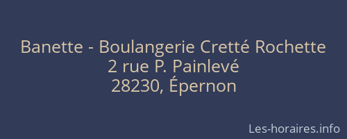 Banette - Boulangerie Cretté Rochette