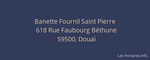 Banette Fournil Saint Pierre
