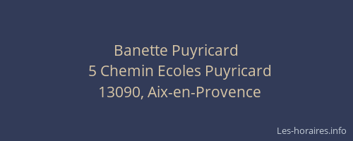 Banette Puyricard