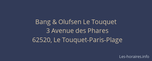 Bang & Olufsen Le Touquet
