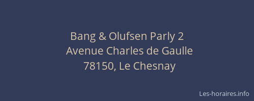 Bang & Olufsen Parly 2