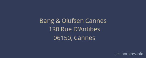 Bang & Olufsen Cannes