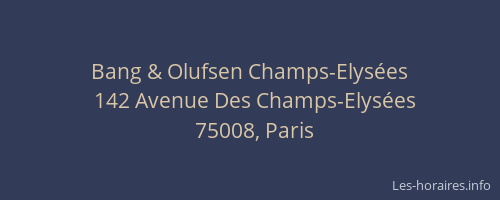 Bang & Olufsen Champs-Elysées