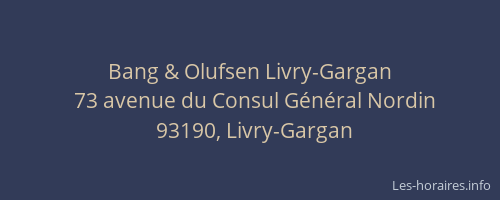 Bang & Olufsen Livry-Gargan