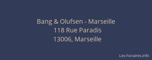 Bang & Olufsen - Marseille