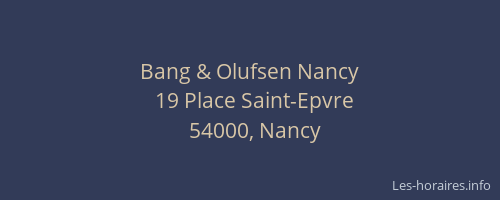 Bang & Olufsen Nancy