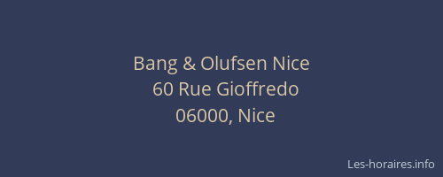 Bang & Olufsen Nice
