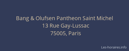 Bang & Olufsen Pantheon Saint Michel