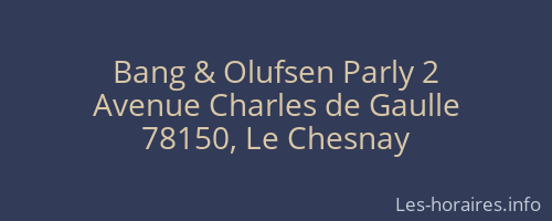 Bang & Olufsen Parly 2