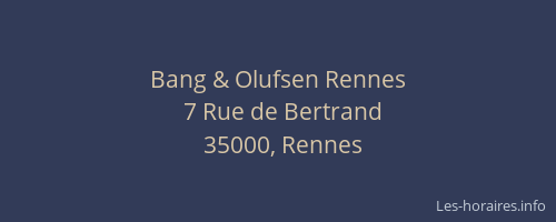 Bang & Olufsen Rennes