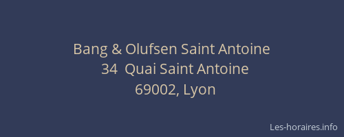 Bang & Olufsen Saint Antoine