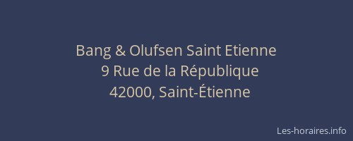 Bang & Olufsen Saint Etienne