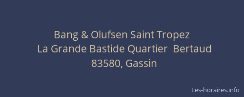 Bang & Olufsen Saint Tropez