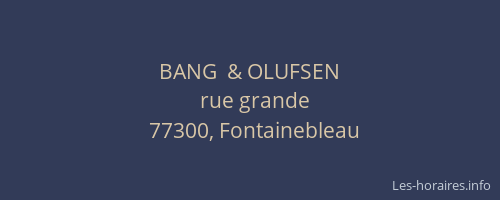 BANG  & OLUFSEN