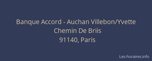 Banque Accord - Auchan Villebon/Yvette