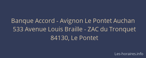 Banque Accord - Avignon Le Pontet Auchan