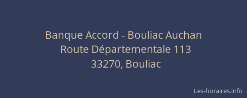 Banque Accord - Bouliac Auchan