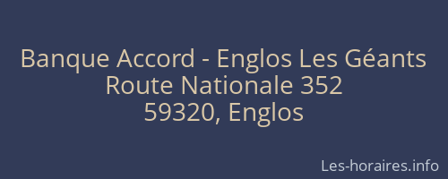 Banque Accord - Englos Les Géants