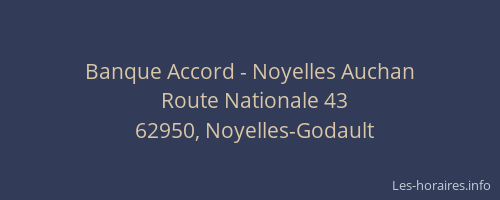 Banque Accord - Noyelles Auchan