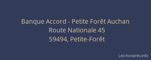 Banque Accord - Petite Forêt Auchan