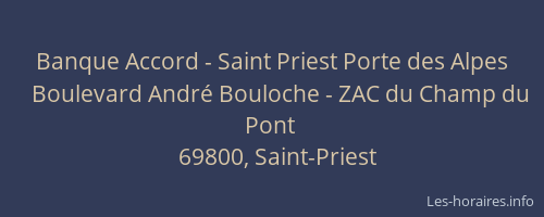 Banque Accord - Saint Priest Porte des Alpes