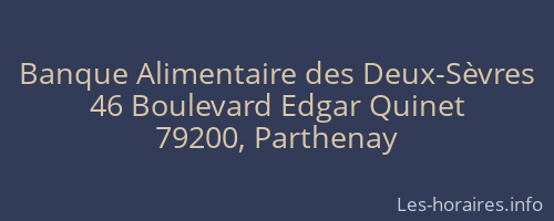 Banque Alimentaire des Deux-Sèvres
