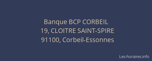 Banque BCP CORBEIL