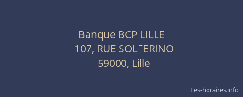 Banque BCP LILLE