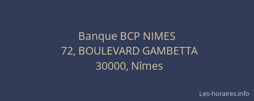 Banque BCP NIMES