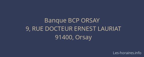Banque BCP ORSAY