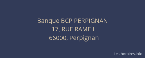 Banque BCP PERPIGNAN