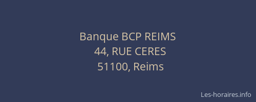 Banque BCP REIMS