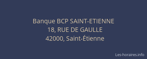 Banque BCP SAINT-ETIENNE
