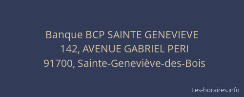Banque BCP SAINTE GENEVIEVE