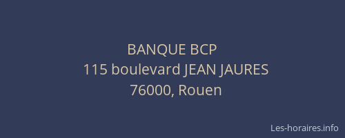 BANQUE BCP