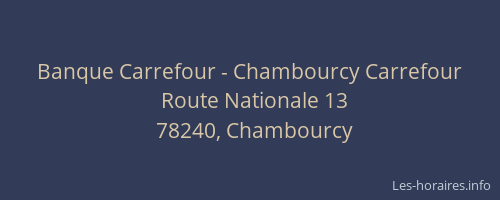 Banque Carrefour - Chambourcy Carrefour